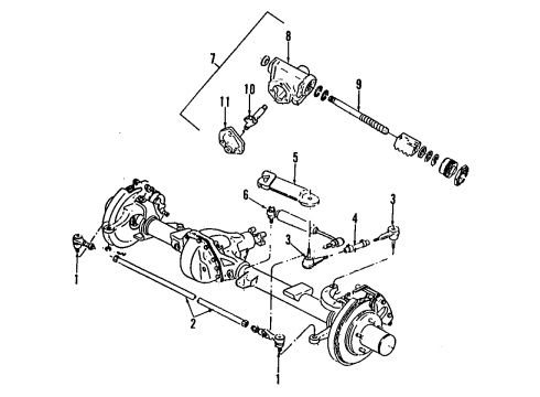 1988 Chevrolet K1500 P/S Pump & Hoses, Steering Gear & Linkage Connector Rod End Diagram for 88910028
