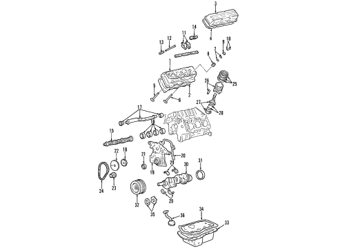 2005 Buick LaCrosse Engine Parts, Mounts, Cylinder Head & Valves, Camshaft & Timing, Oil Pan, Oil Pump, Crankshaft & Bearings, Pistons, Rings & Bearings, Variable Valve Timing Transmission Mount Diagram for 22146688