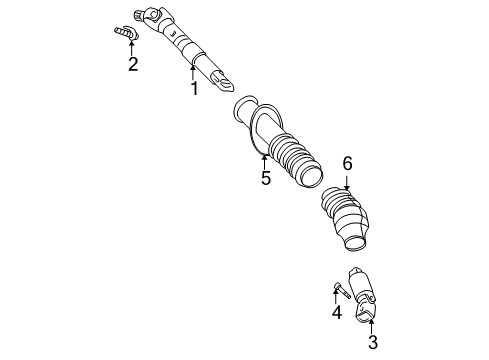 2003 Chevrolet Trailblazer EXT Lower Steering Column Lower Shaft Diagram for 15880680