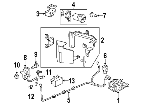2002 Oldsmobile Aurora Anti-Lock Brakes Electronic Brake And Traction Control Module Assembly Diagram for 12226953