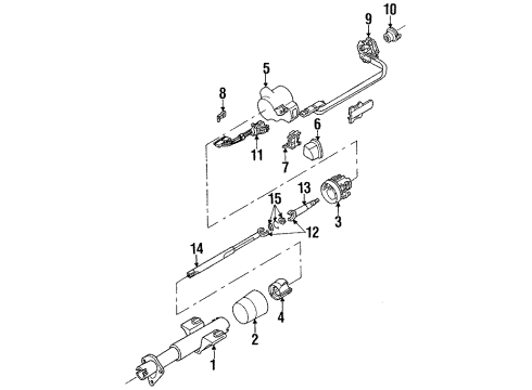 1992 Pontiac Firebird Steering Column & Wheel Steering Wheel Assembly *Graphite Diagram for 16750200