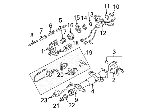 2005 Buick LaCrosse Housing & Components Bearing, Steering Shaft Lower Diagram for 19133752
