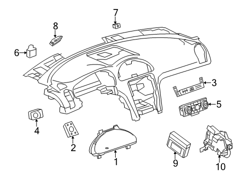 2014 Buick Enclave Instruments & Gauges Instrument Cluster Assemblly Diagram for 23172983