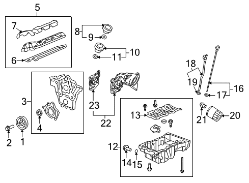 2010 Buick LaCrosse Filters Oil Filter Diagram for 19168267