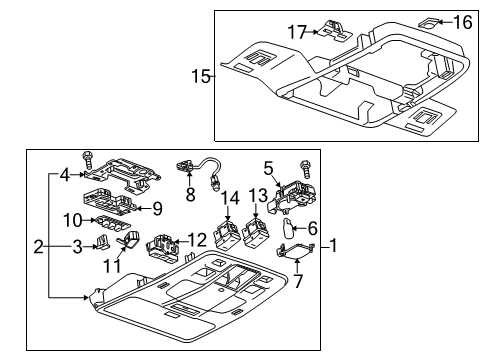 2014 Chevrolet Malibu Sunroof Lamp Switch Diagram for 20973001