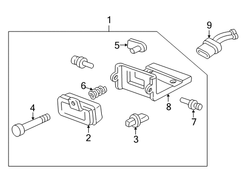 1995 Chevrolet Camaro Fog Lamps Lamp, Front Fog (W/Out Mounting Bracket) Diagram for 16519770
