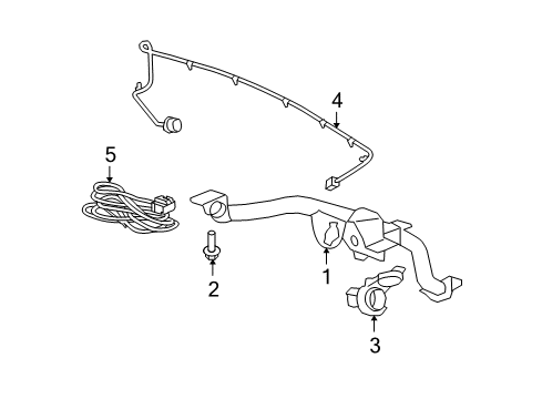 2010 GMC Acadia Trailer Hitch Components Extension Diagram for 25910883
