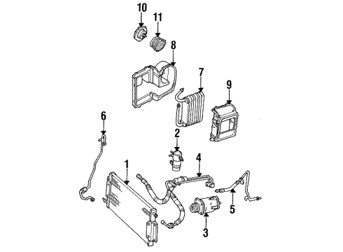 1989 GMC P2500 Blower Motor & Fan Resistor Asm. - Electric Diagram for 3929051
