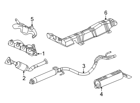 2006 Saturn Ion Exhaust Components Exhaust Manifold Diagram for 12606689