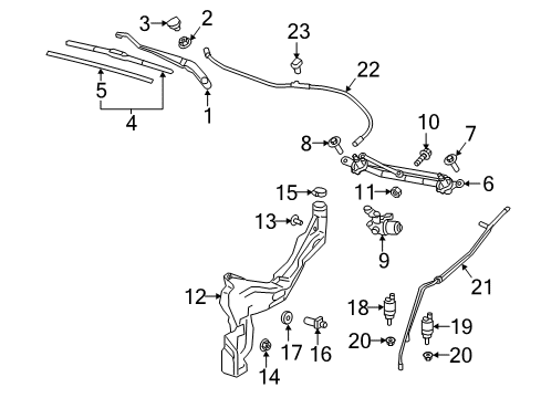 2019 GMC Terrain Wiper & Washer Components Front Arm Diagram for 84154716