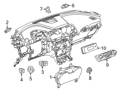 2016 Chevrolet Impala Automatic Temperature Controls Cluster Diagram for 84242637