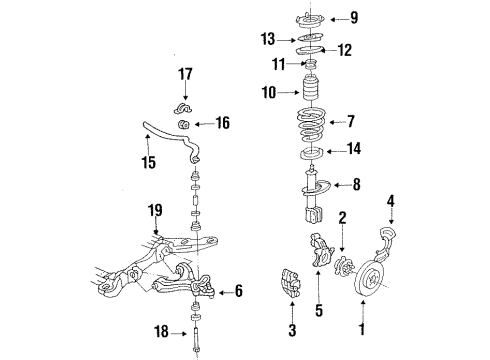 1990 Buick Electra Front Brakes Front Brake Rotor Assembly Diagram for 18060226