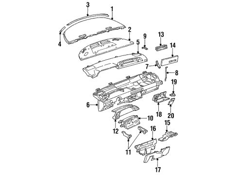 1995 Oldsmobile Silhouette Instrument Panel Cluster Asm-Instrument Diagram for 16197003