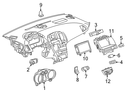 2012 Buick Verano Switches Cluster Diagram for 22978276