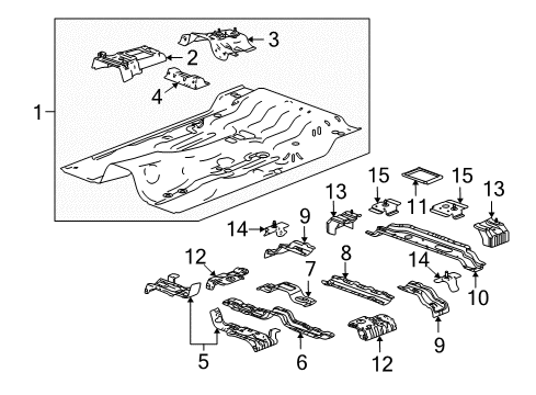 2010 Hummer H3T Cab - Floor Reinforcement-Underbody #4 Cr Sill Diagram for 93301394