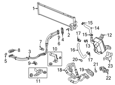 2020 Cadillac CT4 Oil Cooler Inlet Tube Seal Diagram for 25874797