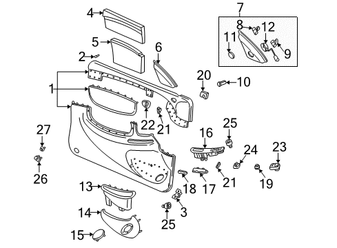 2002 Oldsmobile Alero Trunk Rear Compartment Lid Latch Assembly Diagram for 22712681