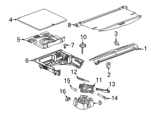 2021 Chevrolet Equinox Interior Trim - Rear Body Wrench Diagram for 13592352