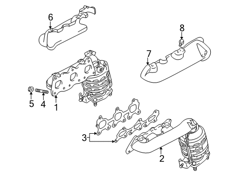 2003 Chevrolet Tracker Exhaust Manifold Gasket, Exhaust Manf (On Esn) Diagram for 91177418