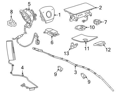  Airbag, Instrument Panel Diagram for 84320476