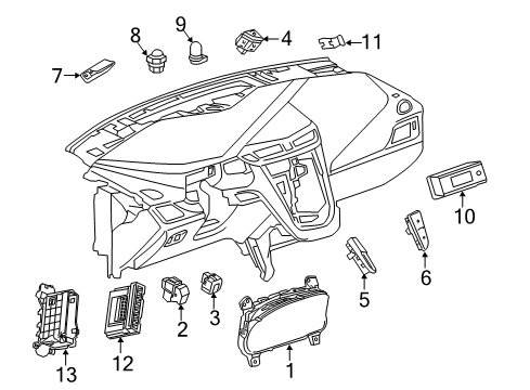 2015 Cadillac ELR Controls - Instruments & Gauges Module Diagram for 24262768