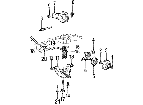 1984 GMC S15 Front Brakes Front Lower Control Arm Kit (Lh) Diagram for 12546749