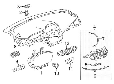 2018 Chevrolet Spark Cluster & Switches, Instrument Panel Cluster Diagram for 42505482