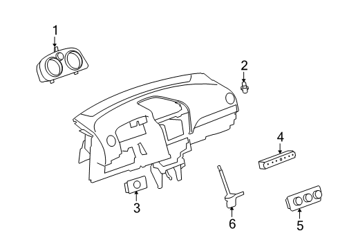 2008 Saturn Vue Switches Cluster Assembly Diagram for 20872431