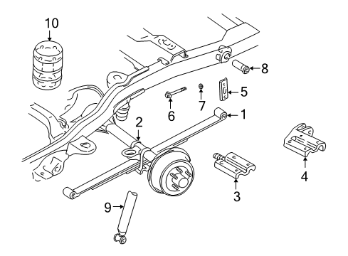 2000 GMC Jimmy Rear Suspension Components, Ride Control Rear Shock Absorber Kit Diagram for 12474693