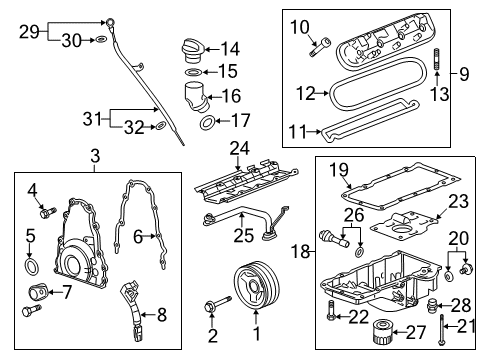 2014 Cadillac CTS Engine Parts, Mounts, Cylinder Head & Valves, Camshaft & Timing, Variable Valve Timing, Oil Cooler, Oil Pan, Oil Pump, Balance Shafts, Crankshaft & Bearings, Pistons, Rings & Bearings Camshaft Sensor Wire Diagram for 12627501