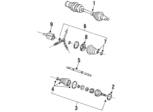 1992 Oldsmobile 88 Drive Axles - Front Joint Kit, Front Wheel Drive Shaft C/V (W/Seal) Diagram for 26021717