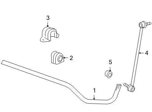 2013 Chevrolet Camaro Stabilizer Bar & Components - Front Clamp, Front Stabilizer Shaft Insulator Diagram for 20989052