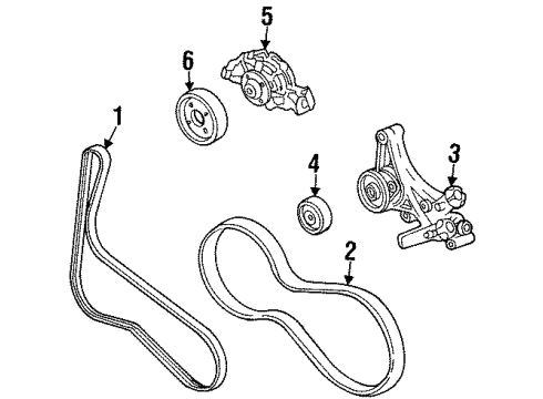 2001 Pontiac Firebird Belts & Pulleys AC Belt Diagram for 19172681