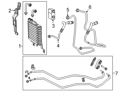 2016 Chevrolet SS Automatic Transmission Cooler Diagram for 92457299