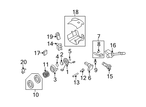 2009 Hummer H2 Switches Cover Assembly Diagram for 19177758
