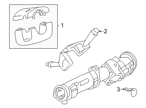 1999 Oldsmobile Alero Switches Cover Pkg-Steering Column Trim Diagram for 22610119