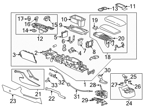 2018 Chevrolet Volt Gear Shift Control - AT Auxiliary Jack Diagram for 13519224