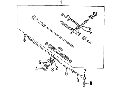 1990 Chevrolet Cavalier P/S Pump & Hoses, Steering Gear & Linkage Cap, P/S Fluid Reservoir Diagram for 26095340