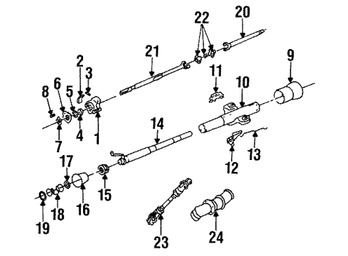 1988 Buick Electra Ignition Lock Switch-Ignition & Beam Change Diagram for 1990150