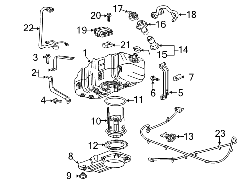 2021 Chevrolet Express 3500 Diesel Aftertreatment System Indirect Fuel Injector Assembly Diagram for 12641278