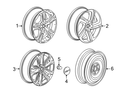 2020 GMC Terrain Wheels Wheel, Alloy Diagram for 84546074