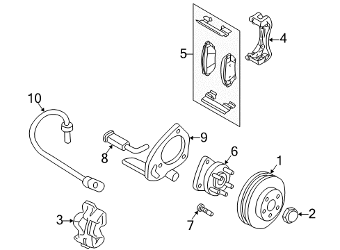 2006 Saturn Relay Front Brakes Rotor Diagram for 19303815