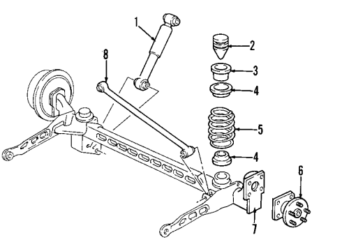 2006 Saturn Relay Rear Axle, Ride Control, Suspension Components Hub & Bearing Diagram for 10368309