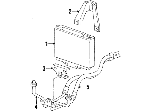 1992 GMC K3500 Oil Cooler Cooler Asm-Engine Oil Diagram for 15557751