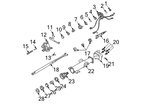 1998 Chevrolet Malibu Housing & Components Bearing, Steering Shaft Lower (W/Adapter) Diagram for 26052366