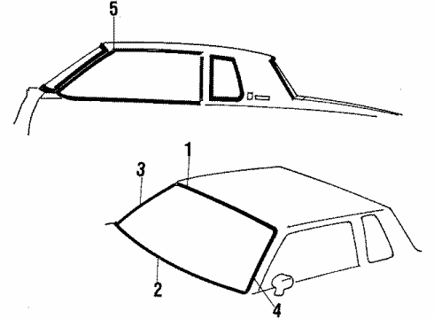 1987 Oldsmobile Cutlass Supreme Cowl & Windshield - Exterior Moldings Reservoir Diagram for 1256620