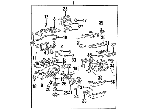 1998 Buick Riviera Air Conditioner AC Line Screen Diagram for 3033879