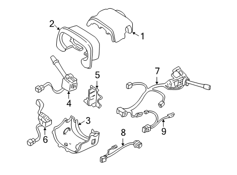 2001 Cadillac Seville Cruise Control System Cover Kit, Steering Column Trim *Gray Diagram for 26085485