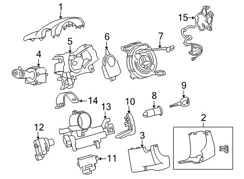 2012 Buick Enclave Shroud, Switches & Levers Harness Diagram for 23207791