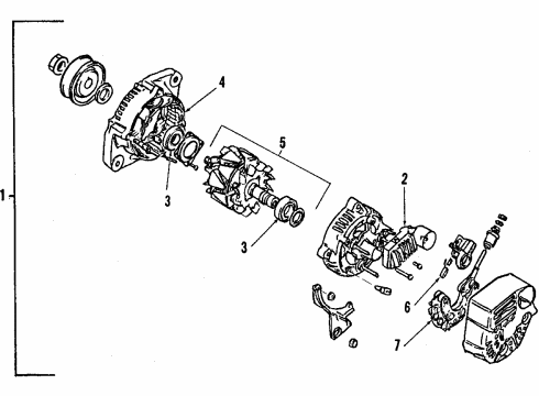1987 Chevrolet Sprint Alternator Regulator Diagram for 96066923